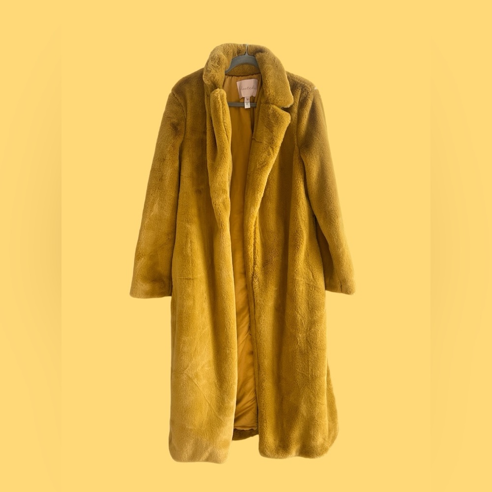 Mustard Yellow soft Fuzzy coat